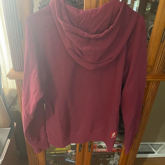 Peloton maroon zippered hoodie sz M - Picture 2 of 3